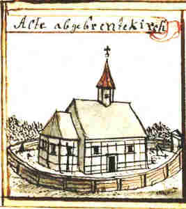 Alte abgebrante Kirch - Stary kościół, widok ogólny